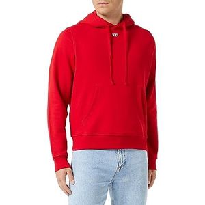 Diesel S-Ginn-Hood-d Sweatshirt voor volwassenen, uniseks, chinese red, S