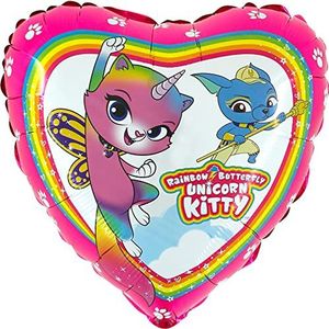 Ballonim® Rainbow Butterfly Unicorn Kitty hart ballonnen 45 cm folieballon party decoratie verjaardag
