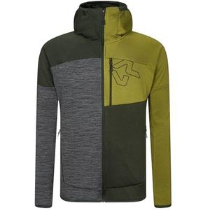 Rock Experience REMC02411-W973 Kobra Hoodie FZ Man Fleece Heren Shirt met lange mouwen 1642 Kombu Green+2293 Cardamom Seed+O014 Grey Mel S