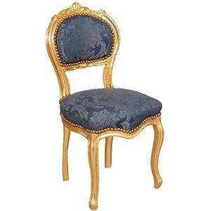 Biscottini Gewatteerde stoelen 90 x 45 x 42,5 cm | eetkamerstoel goud | slaapkamerstoel | barokke stoelen
