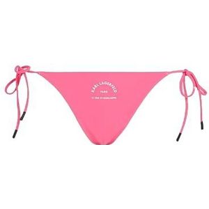 KARL LAGERFELD String Bikini Bottoms met logo, bright pink, M