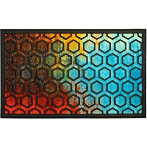 LAKO Combi-deurmat Portacolor, polyamide, 110 graphics Hexagon colori, 75 x 45 x 0,9
