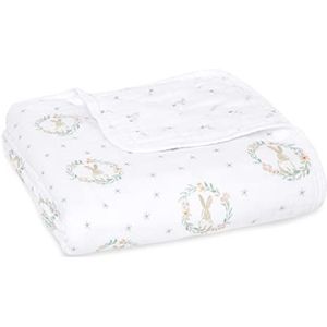 aden + anais - Essentials Dream Babydeken - Blozende Konijntjes Print - 100% Katoen - 4-laags Ademend