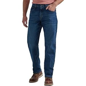 Wrangler Heren Authentics Classic Relaxed Fit Flex Jeans, Flex Dark, 34W x 28L