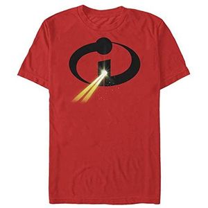 Pixar Unisex Incredibles 2-Laser Logo Organic Short Sleeve T-Shirt, Rood, M, rood, M