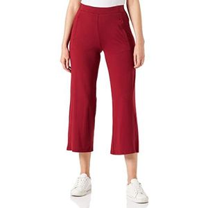 Gerry Weber Dames brede broek EcoVero broek geweven (legging, joggen enz.) broek effen 3/4 lengte, Dark Cherry, 34 NL Kort