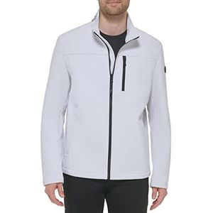Calvin Klein Waterbestendige, windjack jassen voor heren (standaard en groot en lang), Soft Shell Wit, L