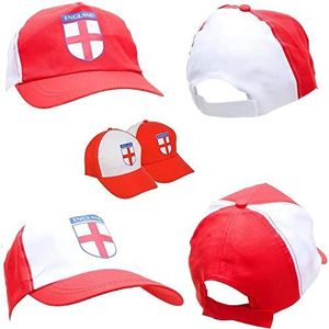 SHATCHI Engeland Baseball Cap St George Fan Support Olympische Voetbal Wereldbeker Accessoire rood Wit