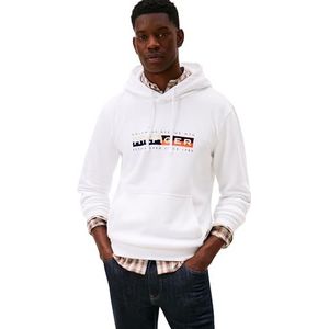 Tommy Hilfiger Heren TH KLEUR BLOCK GRAPHIC HOODIE MW0MW40041 Pullover Hoodie, Wit, XXL, Wit (wit), XXL