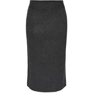 Yas assi Hw Midi Knit Skirt S. Noos, dark grey melange, XL