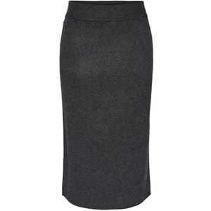 Yas assi Hw Midi Knit Skirt S. Noos, dark grey melange, XL