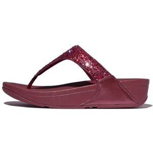 Fitflop LULU Crystal-Mix teenslippers voor dames, rabarber, maat 42 EU, Rabarber, 43 EU