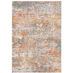 Safavieh Modern chique tapijt voor woonkamer, eetkamer, slaapkamer - Madison Collection, korte pool, grijs en oranje, 61 x 91 cm