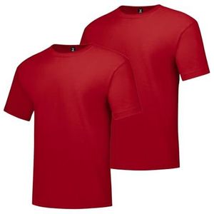 Hanes Men's Short Sleeve Beefy-T (Pack of 2), Deep Red, Small