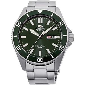 Orient Heren analoog automatisch horloge met roestvrijstalen armband RA-AA0914E19B, zilver-groen., armband