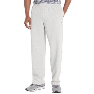 Champion Heren Joggingbroek, Powerblend, Fleece, Joggingbroek met open bodem (Reg. Of Big & Tall), Oxford grijs C-patch logo, XL