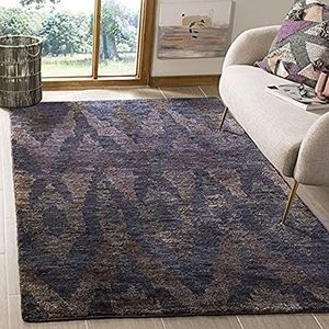 Safavieh tapijt, gestructureerd, handgeknoopt, hennep, tapijt in middernachtviolet 160 X 230 cm Violet de Minuit