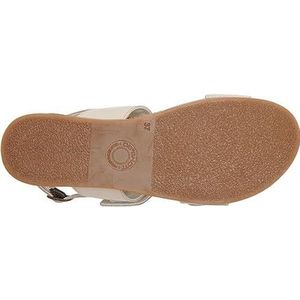 CA'SHOTT A/S CASALICE Velcro Leather Flat sandaal voor dames, crème, 37 EU, crème, 37 EU