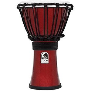 TOCA TFCDJ-7MR 7-Inch Freestyle Colorsound Djembe - Metallic Rood