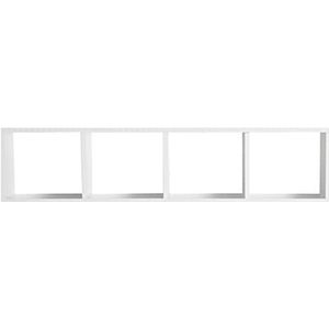 Lastdeco - ALAYOR Plank | Houten rek wit - 5 planken - afmetingen 131 x 30 x 30 cm