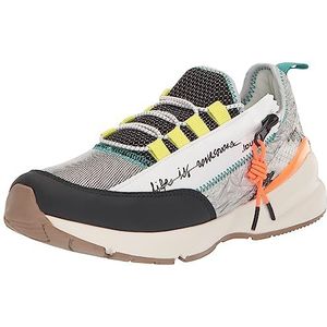 Desigual - Patchwork - Damestrainers - Lichtgrijs - Gerecycled Rubber