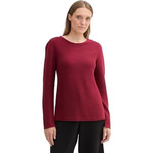 TOM TAILOR Gebreide damestrui van biologisch katoen, 35930 - Deep Red, XXS