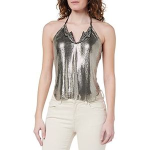 Pinko Premio Top van metallic top voor dames, I17_zilver-metallic, S