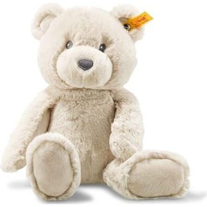 Steiff Bearzy Teddybeer beige 28 cm, knuffeldier teddybeer van pluche, om te knuffelen en te spelen voor baby's en kinderen, zachte knuffeldieren voor babyzachte huid, wasmachinebestendig