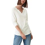 QS - Shirt - Ecru - Lange Mouw - Normale Pasvorm