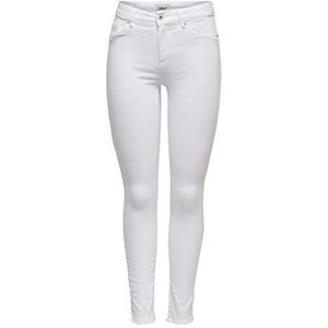 ONLY Dames skinny fit jeans ONLBlush Mid enkels, wit, M / 34L