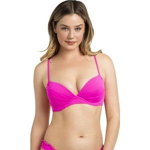 Smart & Sexy Women's Standard Swim Convertible Push-Up Bikini Top Swimwear Secret Line, Fuchia Sizzle, 34D