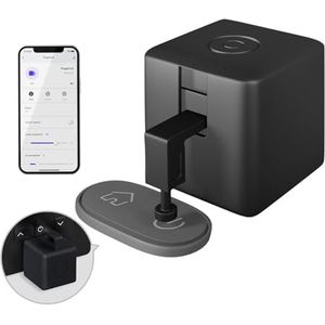 MOES Fingerbot plus Slimme schakelaar, tuimel-smart button pusher, upgrade met touch-bediening, compatibel met MOES Life-app en MOES Tuya BLE hub voor Alexa, Google Home en timerbediening, zwart