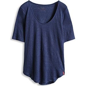 Esprit EDC Linnen T-shirt – eenkleurig – korte mouwen – dames - - 44