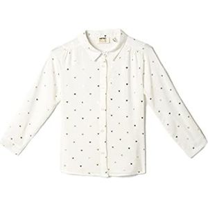 Koton Gleamy bedrukt shirt met lange mouwen voor meisjes, ecru design (03e), 11-12 Jaar