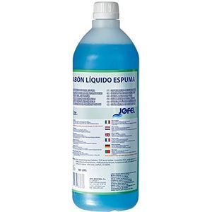Jofel AT10000 vloeibare zeep, geconcentreerd in schuim, voor navulbare doseerders van elk merk, voedt, reinigt en maakt de huid glad, dozen met 6 flessen van 1 liter