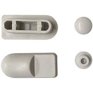Ceramica Dolomite J273100 Serie Clodia Set rubberen buffer voor stoelen van thermoplast wit, chroom