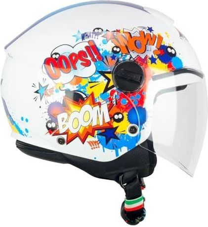 261 - Jethelm - Gekleurde Binnenkant - Ventilatiesysteem - Lang Vizier