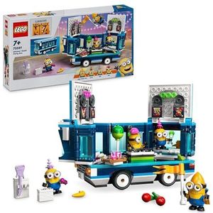 LEGO Verschrikkelijke ikke 4 Muzikale feestbus van de Minions, Creatief Speelgoed voor Kinderen, Leuk Rollenspel Cadeau voor Meisjes en Jongens van 7 jaar en ouder 75581