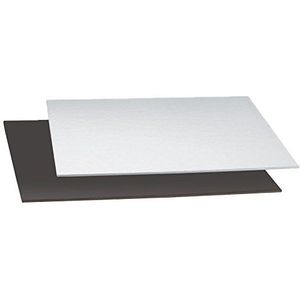 5932580 DECORA vierkante taartplateau zwart/zilver 24 x 24 cm 60 ST BAKERY