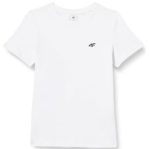 4F T-shirt M0795 wit kinderen 134, Wit, 9 Jaren