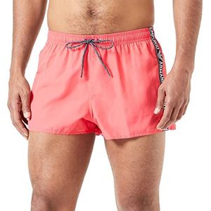 Emporio Armani Swimwear Heren Emporio Armani Denim Tape Shorts Swim Trunks, koraal, 52, koraalrood