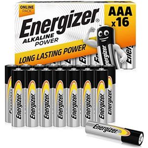 Energizer Batterijen AAA, Alkaline Power, 16 Stuks (Amazon Exclusive)