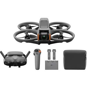 DJI Avata 2 Fly More Combo (3 batterijen), FPV-drone met 4K-camera, acrobatiek met één druk op de knop, propellerbescherming, cameradrone met Bril 3 en RC Motion 3