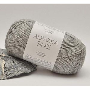 Sandnes Garn Alpakka Silke 1042 grijs gemêleerd