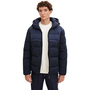 TOM TAILOR Denim Uomini Buffer jas met afneembare capuchon 1034586, 10668 - Sky Captain Blue, L