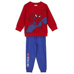 CERDÁ LIFE'S LITTLE MOMENTS Spiderman 2-delige set sweatshirt en broek, officieel gelicentieerd product van Marvel, rood, voor kinderen, Rojo, 5-6 jaar