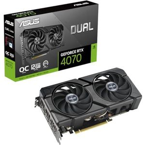 ASUS Dual GeForce RTX 4070 EVO OC Edition 12 GB GDDR6 Gaming Grafische kaart (Nvidia GeForce RTX4070 DLSS 3, 475 AI Tops, PCIe 4.0, 1x HDMI 2.1a, 3X DisplayPort 1.4a, DUAL-RTX4070-O12GD6-EVO)