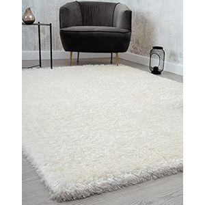 Mia´s Teppiche Fiona tapijt woonkamer, slaapkamer crème 80x150 cm hoogpolig, 80123 60