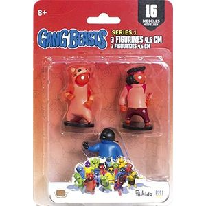 Gang Beast - 3 Figuurtjes 4,5 Cm - Team D - Video Games Toy - Lansay