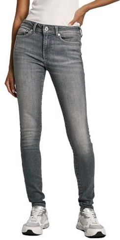 Jeans - Effen - Skinny - Heavy Washed - Lang/maxi - Mid Waist